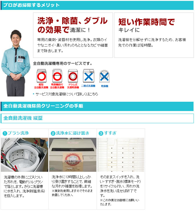 全自動洗濯機除菌クリーニング | 福岡のハウスクリーニング・お掃除・家事代行はダスキンピュアへ